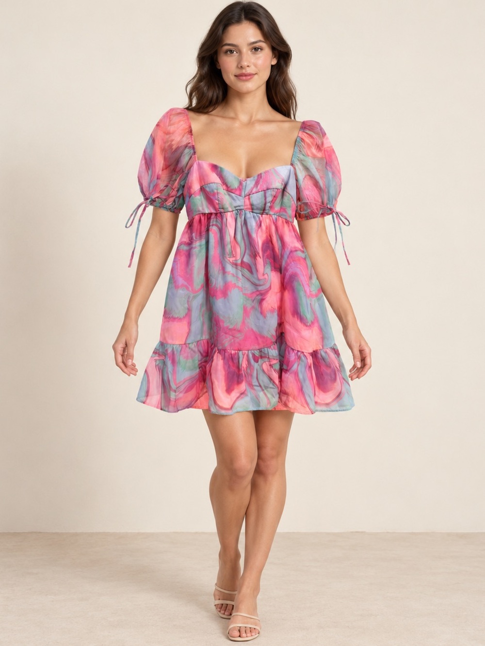 Amanda Uprichard Sicily Dress Mystic Marble Mini Size S